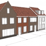 Ontwerpstudie 8 woningen te bergen