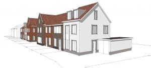 Ontwerpstudie 8 woningen te bergen