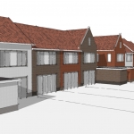 Ontwerpstudie 8 woningen te bergen