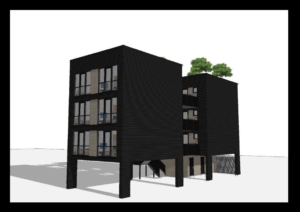Ontwerpstudie studio appartementen Veenendaal